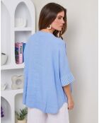 Top Nell indigo 100% lino