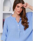 Top Nell indigo 100% lino