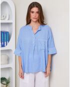 Top Nell indigo 100% lino