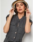 Robe 100% Lin Perrine anthracite
