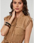 Robe 100% Lin Perrine camel
