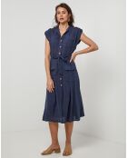 Robe 100% Lin Perrine marine