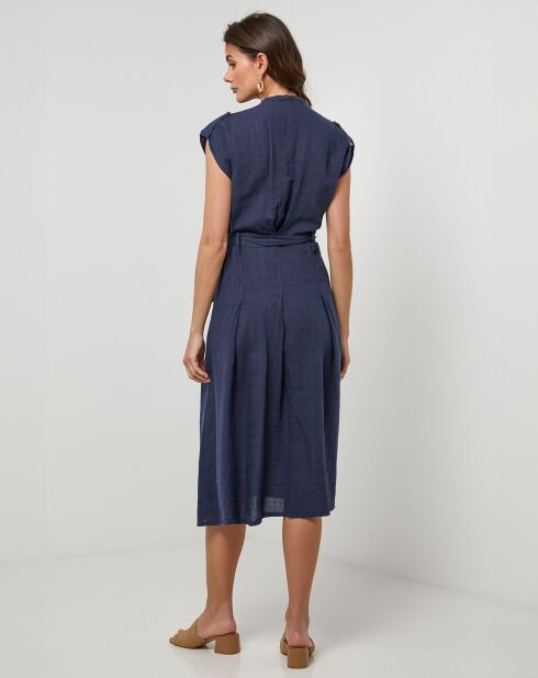 Robe 100% Lin Perrine marine