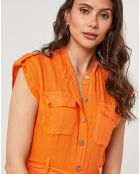 Robe 100% Lin Perrine orange