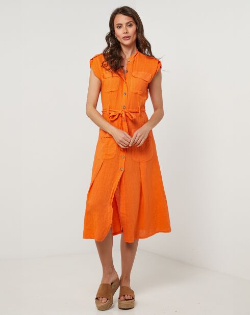 Robe 100% Lin Perrine orange