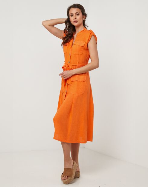 Robe 100% Lin Perrine orange