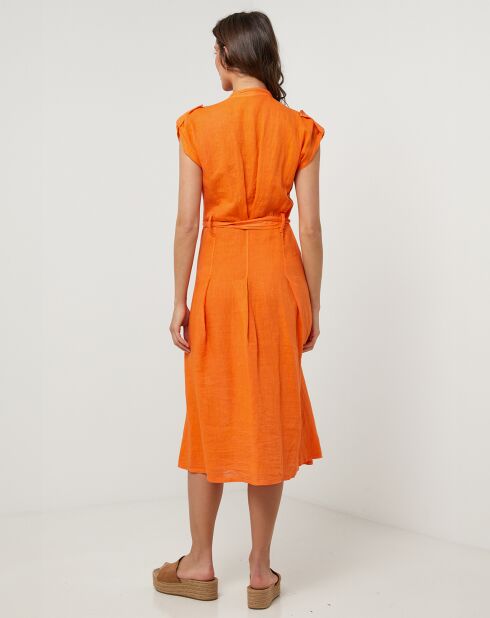 Robe 100% Lin Perrine orange