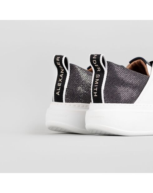 Baskets en Cuir Wembley blanc/bleu