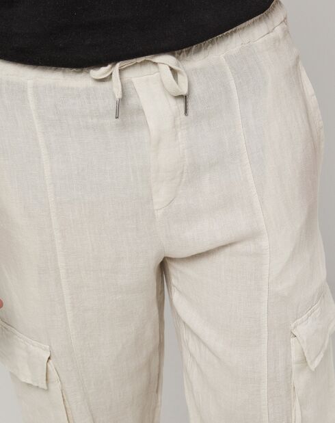 Pantaloni Armand beige 100% lino