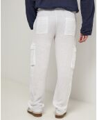 Pantalon 100% Lin Armand blanc