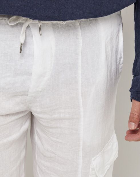 Pantaloni Armand bianchi 100% lino
