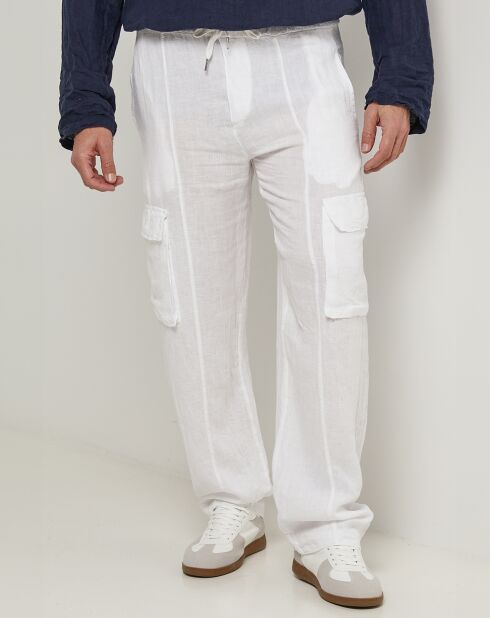 Pantaloni Armand bianchi 100% lino