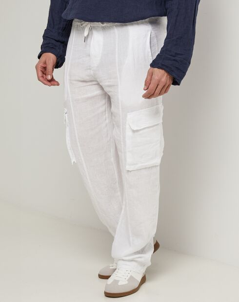 Pantaloni Armand bianchi 100% lino