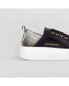 Baskets en Cuir Wembley noir/noir/argent