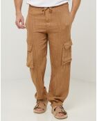 Pantalon 100% Lin Armand camel