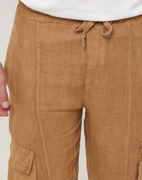 Pantalon 100% Lin Armand camel
