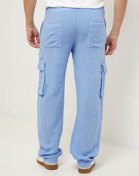 Pantalones Armand indigo 100% lino