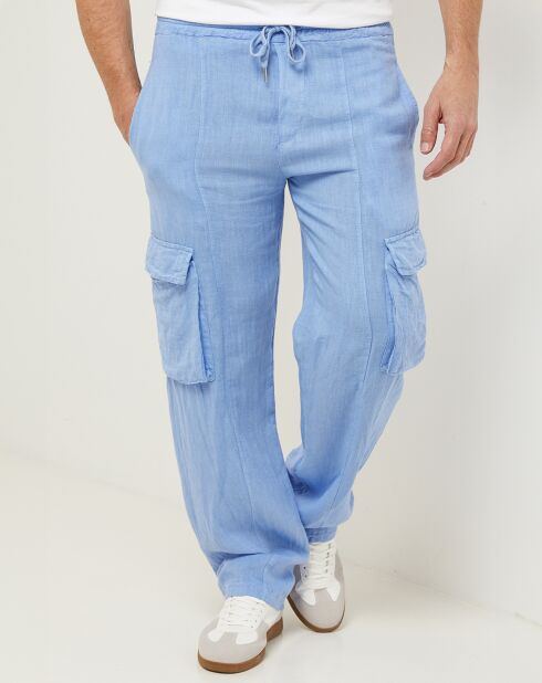 Pantalon 100% Lin Armand indigo