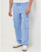 Pantalon 100% Lin Armand indigo