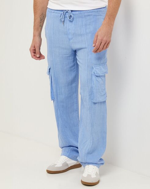 Pantalon 100% Lin Armand indigo