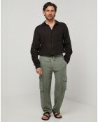 Pantalon 100% Lin Armand kaki