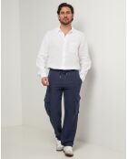 Pantalon 100% Lin Armand marine