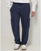 Pantalon 100% Lin Armand marine
