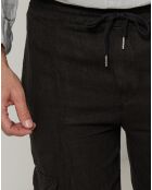 Pantalon 100% Lin Armand noir