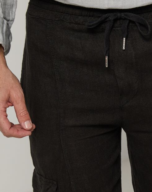 Pantalones Armand negros 100% lino