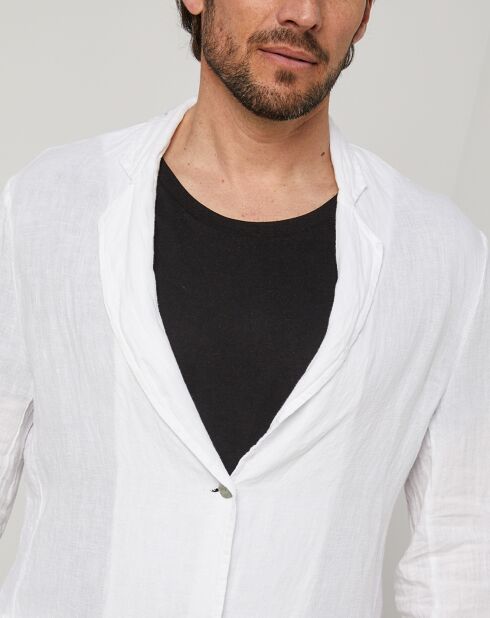 Witte Pierre-jas van 100% linnen