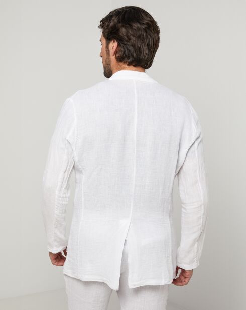 Witte Pierre-jas van 100% linnen