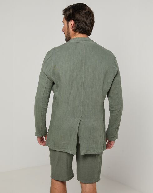 Veste 100% Lin Pierre kaki