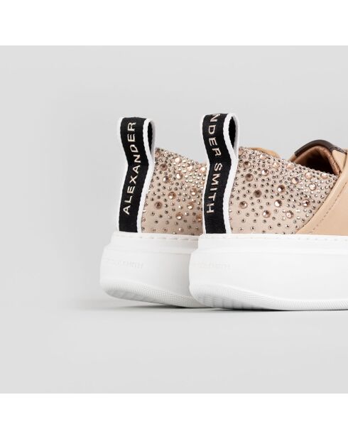 Baskets en Cuir Wembley camel