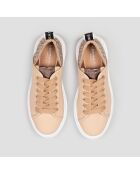 Baskets en Cuir Wembley camel