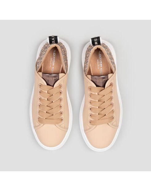 Baskets en Cuir Wembley camel