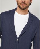 Chaqueta azul marino 100% lino