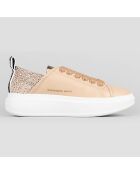 Baskets en Cuir Wembley camel