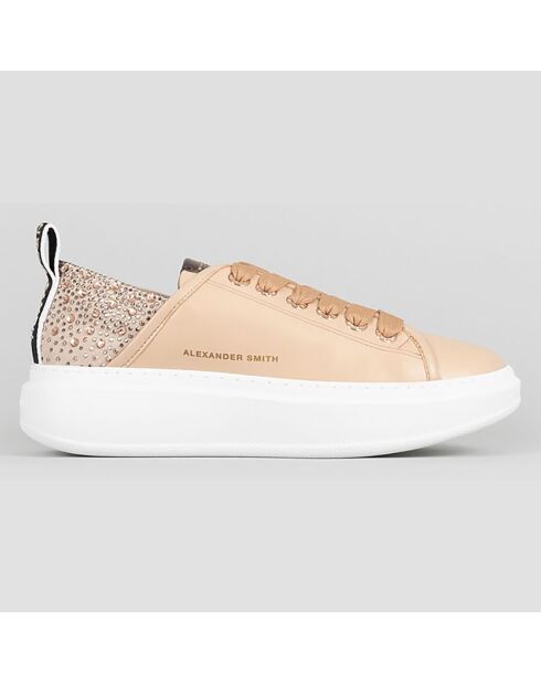 Baskets en Cuir Wembley camel