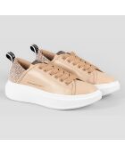 Baskets en Cuir Wembley camel