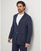 Chaqueta azul marino 100% lino