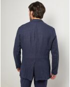 Chaqueta azul marino 100% lino