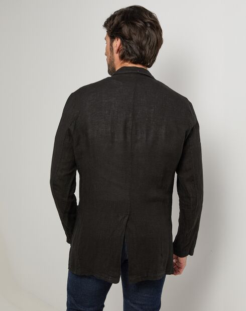 Veste 100% Lin Pierre noire