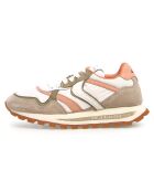 Baskets en Cuir Qwark beige/blanc/pierre
