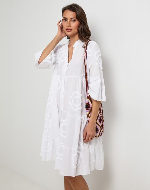 Anna witte hemdjurk van 100% linnen