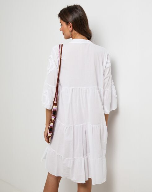 Anna witte hemdjurk van 100% linnen