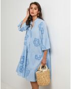 Robe Chemise 100% Lin Anna ciel