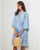 Robe Chemise 100% Lin Anna ciel