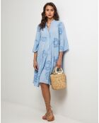 Robe Chemise 100% Lin Anna ciel