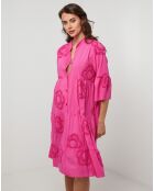 Robe Chemise 100% Lin Anna fushia