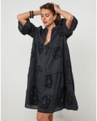Robe Chemise 100% Lin Anna noir